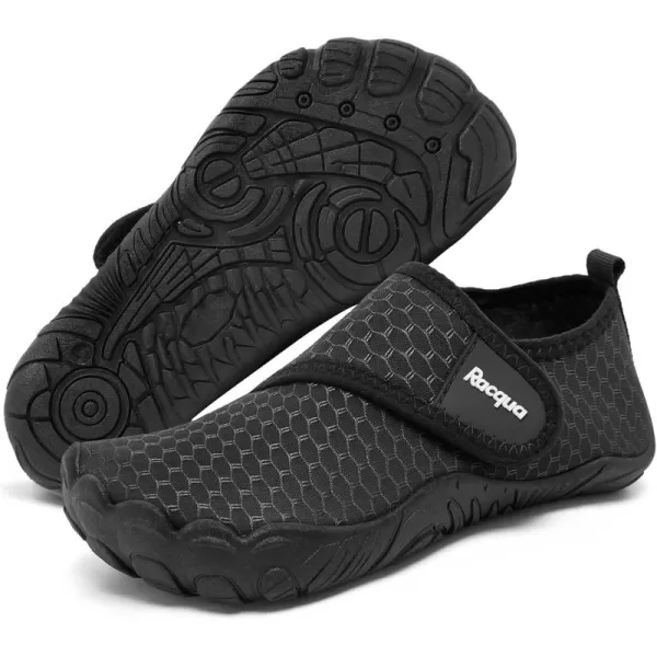 Racqua Boys Kids Water Shoes Girls NonSlip Swim Beach Sports Pool Breathable Shoes Quick Dry Lightweight Outdoor Aqua ShoesLittle KidBig KidWzk168black