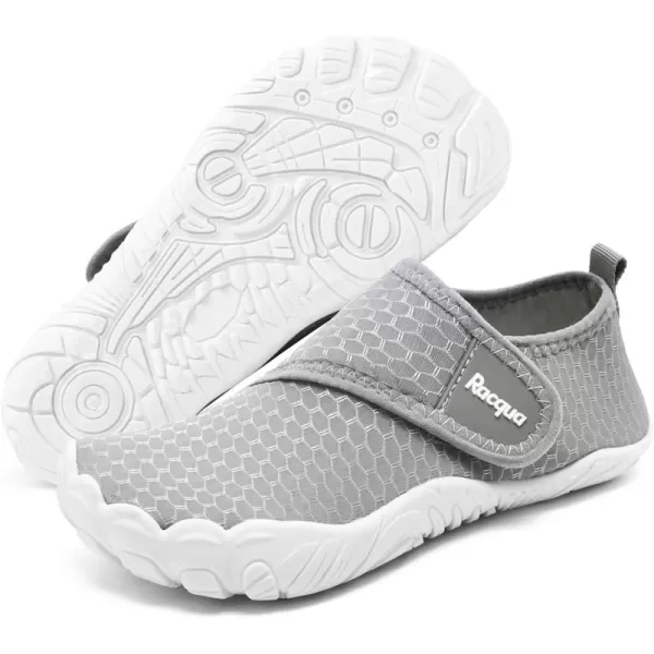 Racqua Boys Kids Water Shoes Girls NonSlip Swim Beach Sports Pool Breathable Shoes Quick Dry Lightweight Outdoor Aqua ShoesLittle KidBig KidWzk168grey