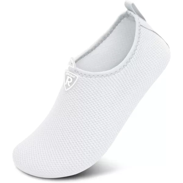 Racqua Men ampamp Women Water Shoes Barefoot QuickDry Beach Swim Yoga SocksBd104white
