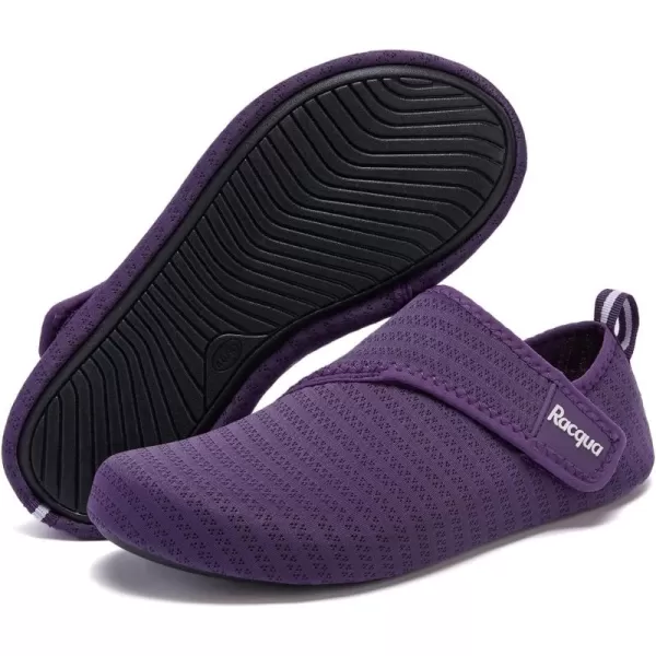 Racqua Men ampamp Women Water Shoes Barefoot QuickDry Beach Swim Yoga SocksBd108wpurple