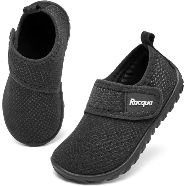 Racqua Toddler Baby Water Shoes Swimming Slip On Shoes for Kids Boys GirlsBabyToddlerHdk1607tblack