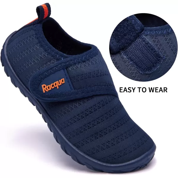 Racqua Baby Todder Water Shoes Boys Girls Quick Dry Barefoot Shoes NonSlip Swim Pool Aqua ShoesBabyToddlerBlueOrange