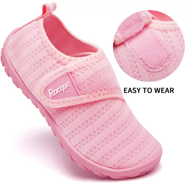 Racqua Baby Todder Water Shoes Boys Girls Quick Dry Barefoot Shoes NonSlip Swim Pool Aqua ShoesBabyToddlerPink