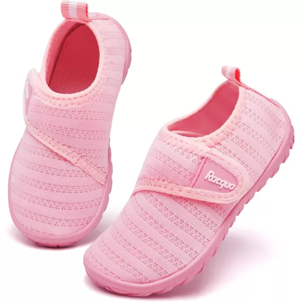 Racqua Baby Todder Water Shoes Boys Girls Quick Dry Barefoot Shoes NonSlip Swim Pool Aqua ShoesBabyToddlerPink