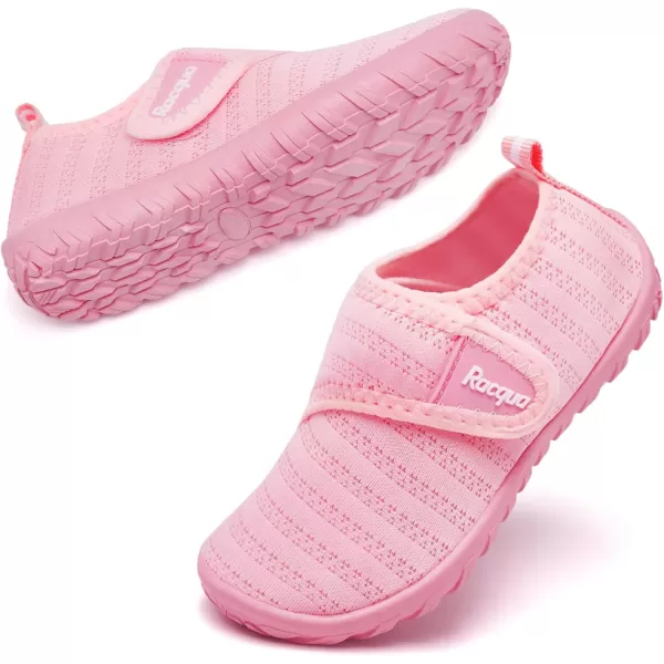Racqua Baby Todder Water Shoes Boys Girls Quick Dry Barefoot Shoes NonSlip Swim Pool Aqua ShoesBabyToddlerPink