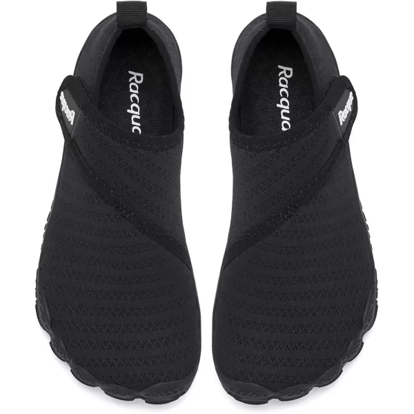 Racqua Boys Girls Kids Toddler Water Shoes Quick Dry Barefoot Lightweight Pool Swim Beach Sport Aqua ShoesToddlerLittle KidBig KidWzk163bblack