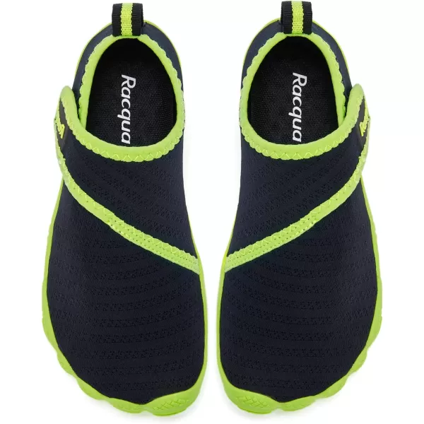 Racqua Boys Girls Kids Toddler Water Shoes Quick Dry Barefoot Lightweight Pool Swim Beach Sport Aqua ShoesToddlerLittle KidBig KidWzk163bblackGreen