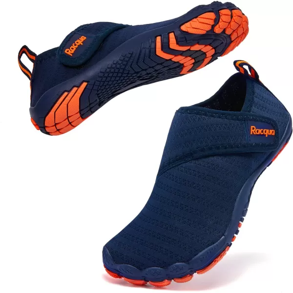 Racqua Boys Girls Kids Toddler Water Shoes Quick Dry Barefoot Lightweight Pool Swim Beach Sport Aqua ShoesToddlerLittle KidBig KidWzk163bblueOrange