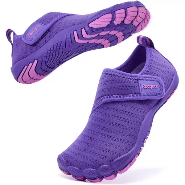 Racqua Boys Girls Kids Toddler Water Shoes Quick Dry Barefoot Lightweight Pool Swim Beach Sport Aqua ShoesToddlerLittle KidBig KidWzk163gpurple