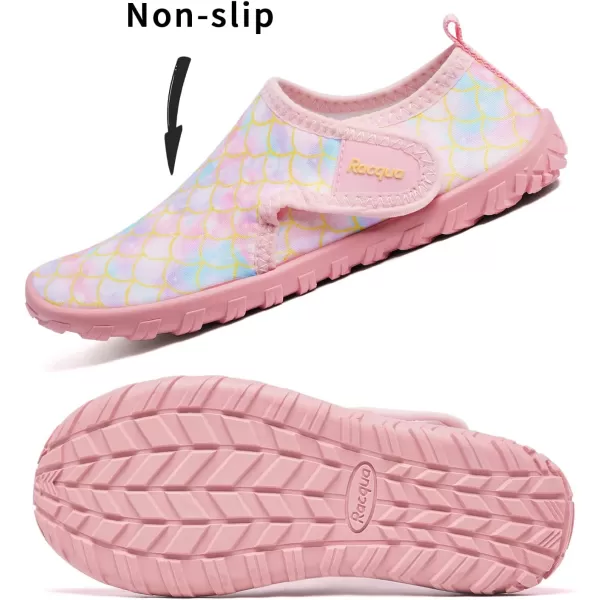 Racqua Boys Girls Kids Water Shoes Barefoot Swim Quick Dry Lightweight Sport Aqua ShoesLittle KidBig KidHdk1602mermaid