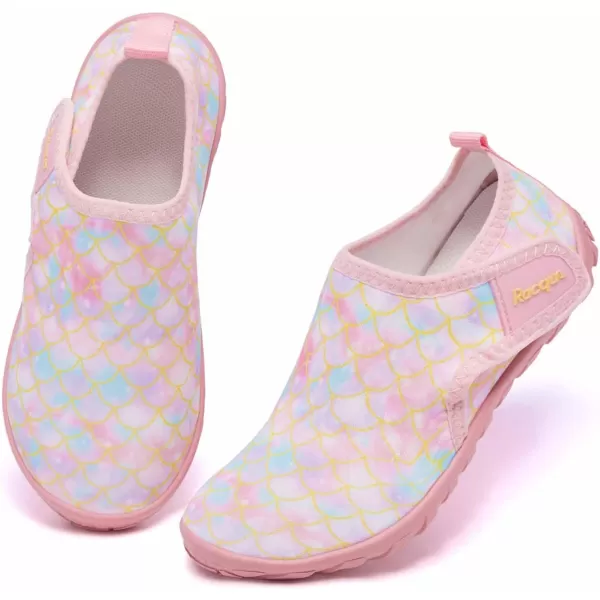 Racqua Boys Girls Kids Water Shoes Barefoot Swim Quick Dry Lightweight Sport Aqua ShoesLittle KidBig KidHdk1602mermaid