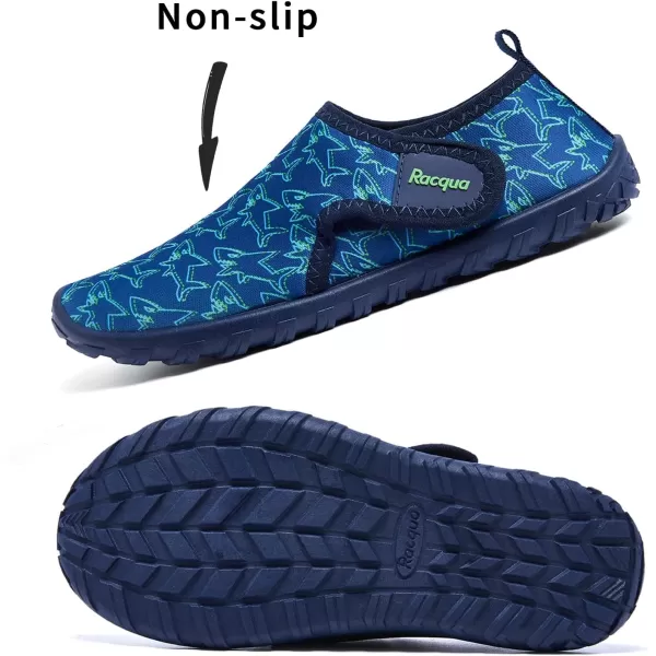 Racqua Boys Girls Kids Water Shoes Barefoot Swim Quick Dry Lightweight Sport Aqua ShoesLittle KidBig KidHdk1602shark