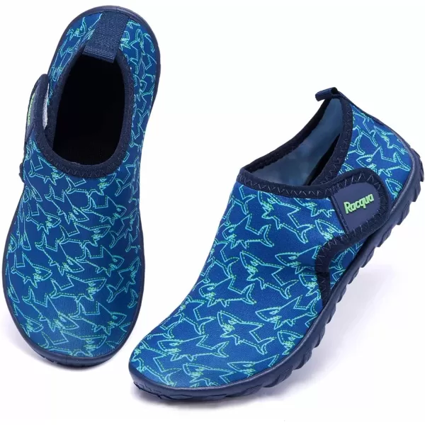 Racqua Boys Girls Kids Water Shoes Barefoot Swim Quick Dry Lightweight Sport Aqua ShoesLittle KidBig KidHdk1602shark