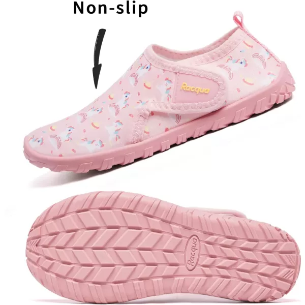 Racqua Boys Girls Kids Water Shoes Barefoot Swim Quick Dry Lightweight Sport Aqua ShoesLittle KidBig KidHdk1602unicorn