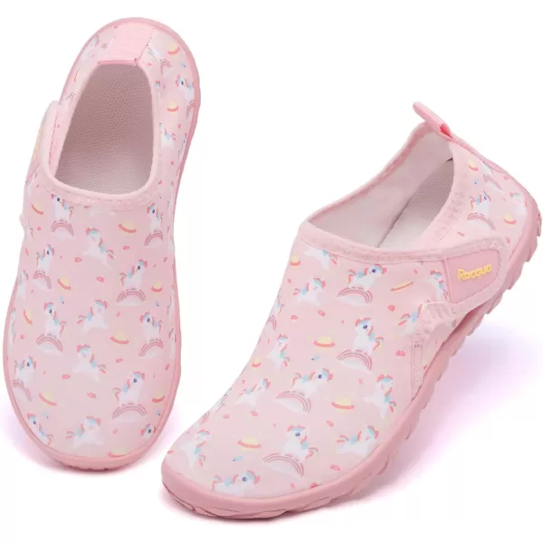 Racqua Boys Girls Kids Water Shoes Barefoot Swim Quick Dry Lightweight Sport Aqua ShoesLittle KidBig KidHdk1602unicorn
