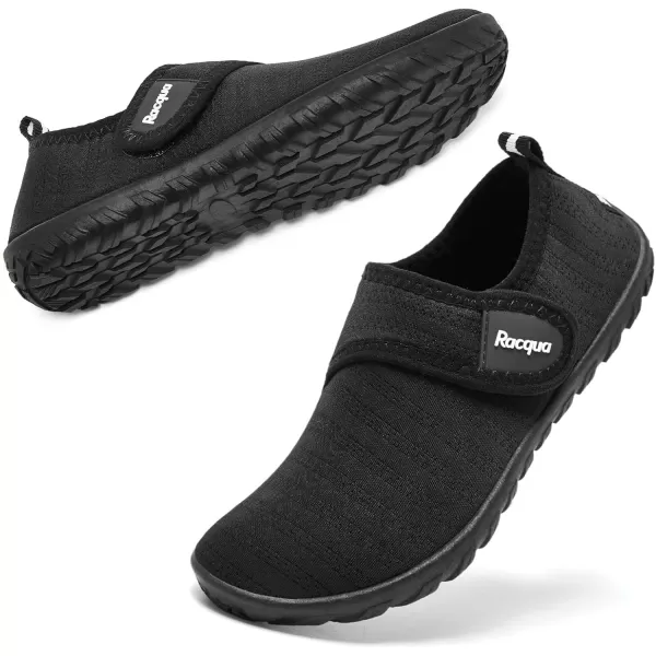 Racqua Boys Girls Kids Water Shoes Quick Dry Barefoot Lightweight Sport Swim Aqua ShoesLittle KidBig KidBlack