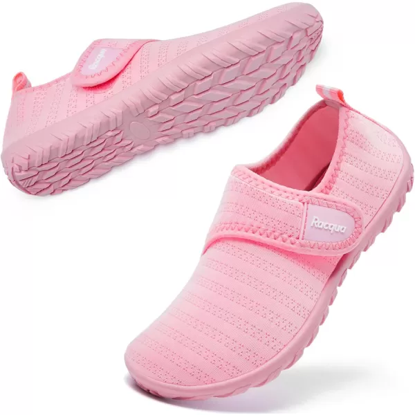 Racqua Boys Girls Kids Water Shoes Quick Dry Barefoot Lightweight Sport Swim Aqua ShoesLittle KidBig KidPink
