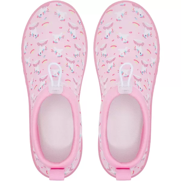 Racqua Boys Girls Kids Water Shoes Swim Shoes Quick Dry Aqua Shoes for Beach Pool LittleBig KidPink2
