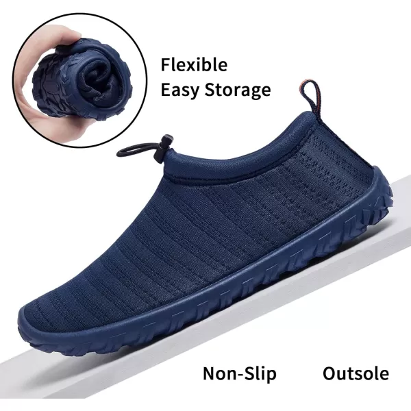 Racqua Boys Girls Kids Water Shoes Swim Shoes Quick Dry Lightweight Breathable for Beach Pool Swim LittleBig KidNavy