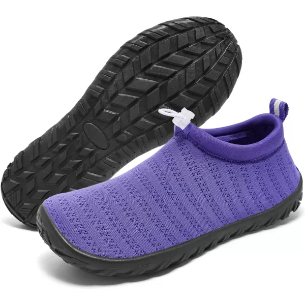 Racqua Boys Girls Kids Water Shoes Swim Shoes Quick Dry Lightweight Breathable for Beach Pool Swim LittleBig KidPurple