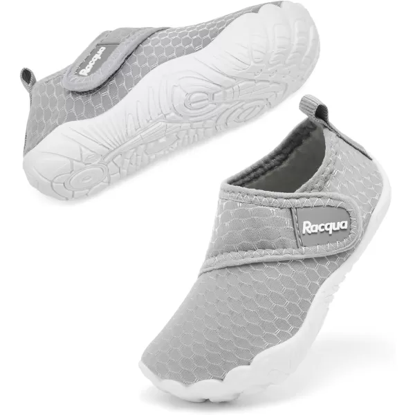 Racqua Boys Toddler Baby Water Shoes Girls NonSlip Beach Outdoor Sports Breathable Water Shoes Quick Dry Lightweight Swim Pool Aqua ShoesBabyToddlerWzk168grey