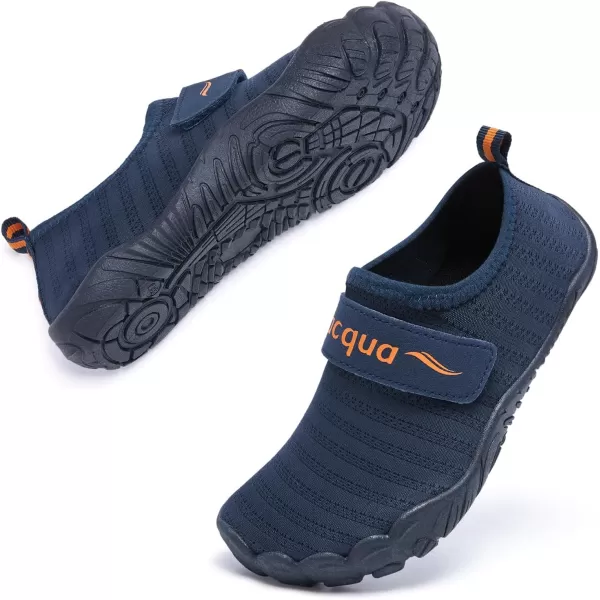 Racqua Kids Water Shoes NonSlip Beach Shoes Outdoor Breathable Swim Shoes Quick Dry Lightweight Pool Aqua Shoes Boys GirlsLittle KidBig KidNavy
