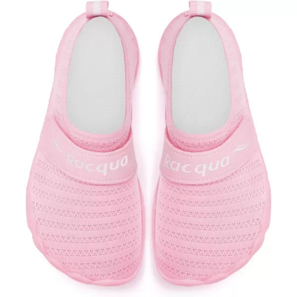 Racqua Kids Water Shoes NonSlip Beach Shoes Outdoor Breathable Swim Shoes Quick Dry Lightweight Pool Aqua Shoes Boys GirlsLittle KidBig KidPink