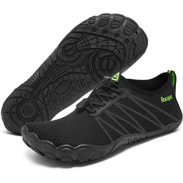 Racqua Men Women Water Shoes QuickDry Breathable Swim Shoes Lightweight Aqua Shoes Beach Pool Hiking ShoesWz1104black