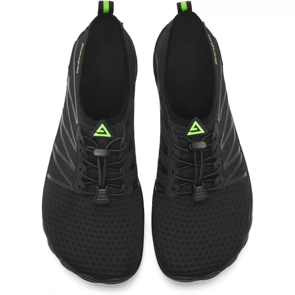Racqua Men Women Water Shoes QuickDry Breathable Swim Shoes Lightweight Aqua Shoes Beach Pool Hiking ShoesWz1104black