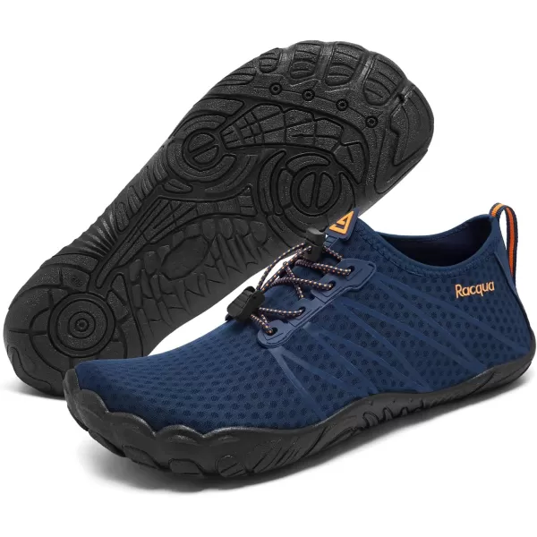 Racqua Men Women Water Shoes QuickDry Breathable Swim Shoes Lightweight Aqua Shoes Beach Pool Hiking ShoesWz1104navy