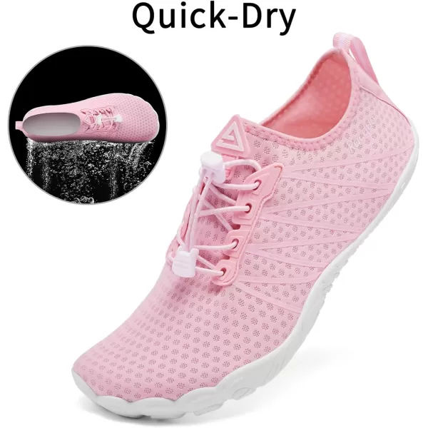 Racqua Men Women Water Shoes QuickDry Breathable Swim Shoes Lightweight Aqua Shoes Beach Pool Hiking ShoesWz1104pink