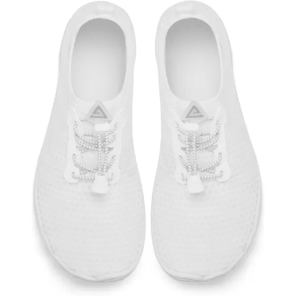 Racqua Men Women Water Shoes QuickDry Breathable Swim Shoes Lightweight Aqua Shoes Beach Pool Hiking ShoesWz1104white