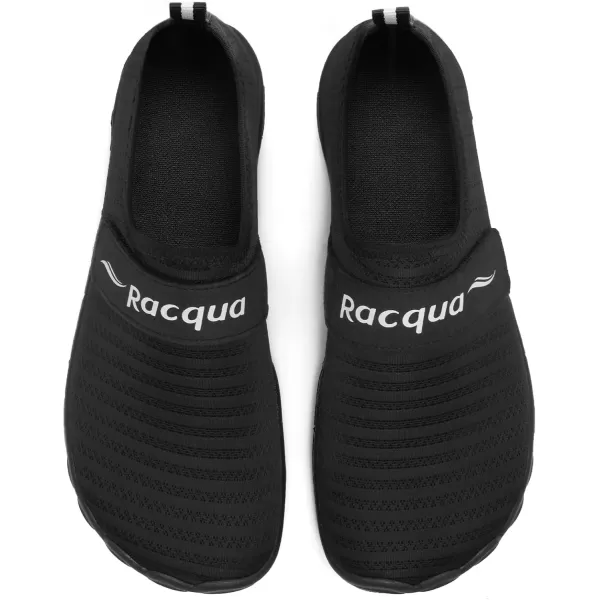 Racqua Men Women Water Shoes QuickDry Breathable Swim Shoes Lightweight Aqua Shoes Beach Pool Hiking ShoesWz1108black