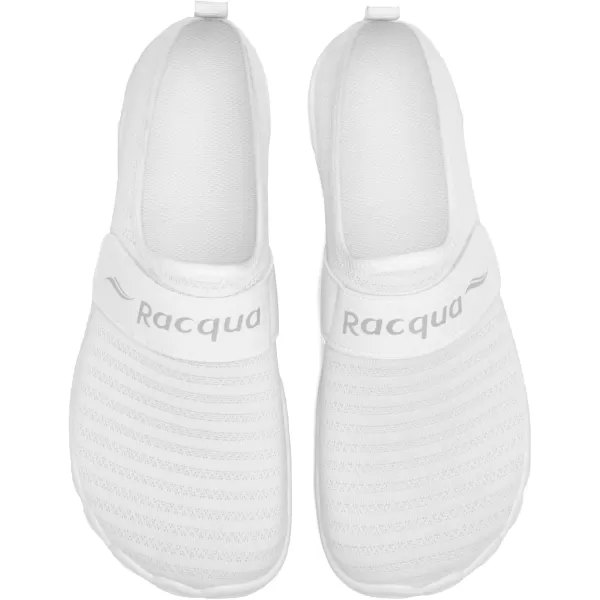 Racqua Men Women Water Shoes QuickDry Breathable Swim Shoes Lightweight Aqua Shoes Beach Pool Hiking ShoesWz1108white