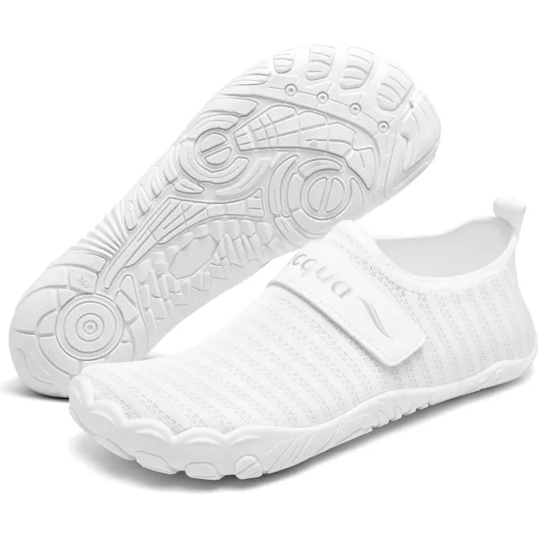 Racqua Men Women Water Shoes QuickDry Breathable Swim Shoes Lightweight Aqua Shoes Beach Pool Hiking ShoesWz1108white
