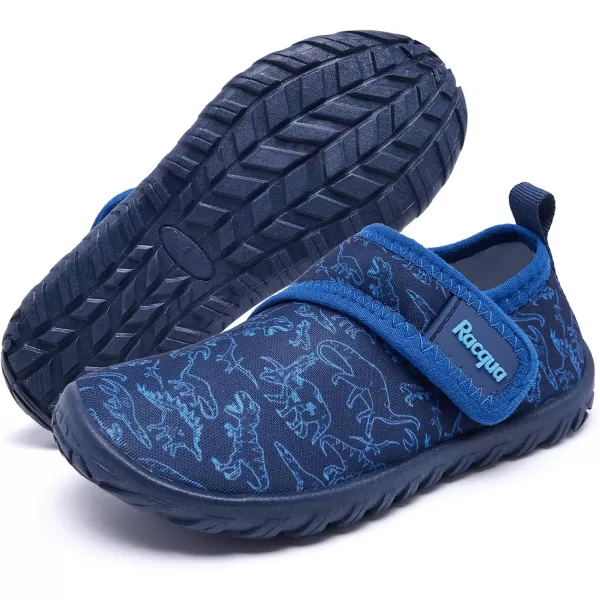 Racqua Toddler Baby Water Shoes Barefoot Quick Dry Swim Sport Pool Aqua Shoes for Boys GirlsBabyToddlerDinosaurBlue