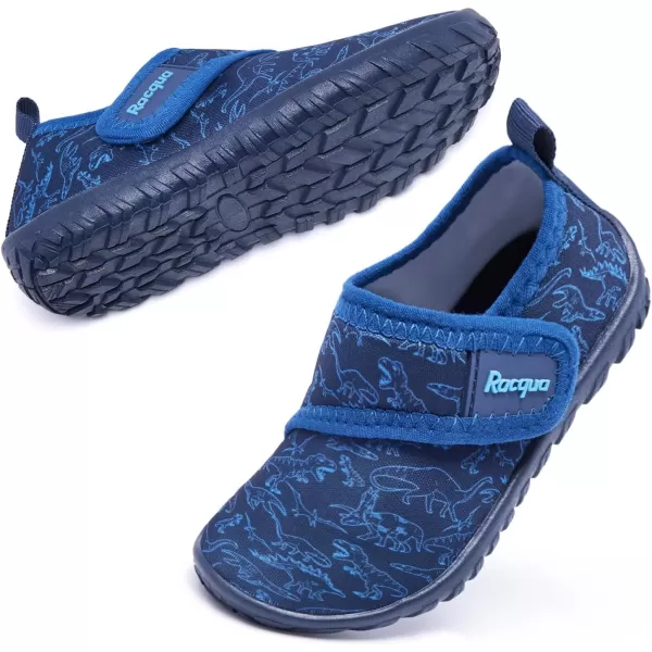 Racqua Toddler Baby Water Shoes Barefoot Quick Dry Swim Sport Pool Aqua Shoes for Boys GirlsBabyToddlerDinosaurBlue