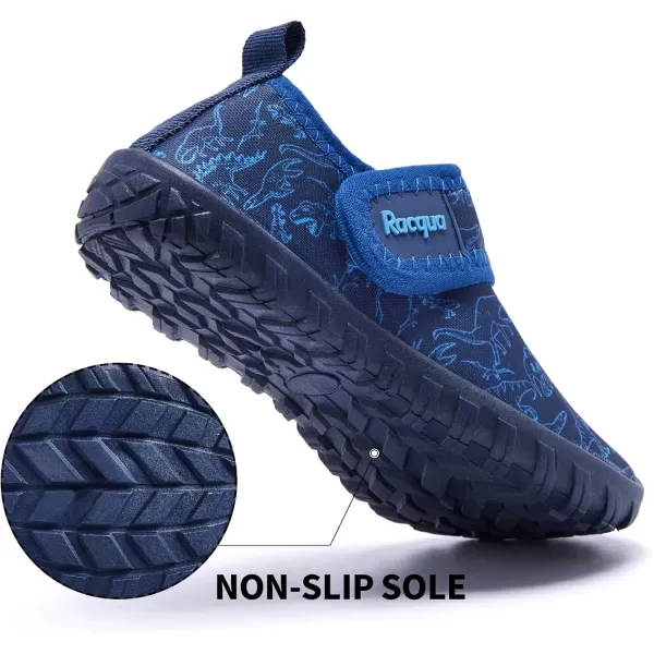 Racqua Toddler Baby Water Shoes Barefoot Quick Dry Swim Sport Pool Aqua Shoes for Boys GirlsBabyToddlerDinosaurBlue