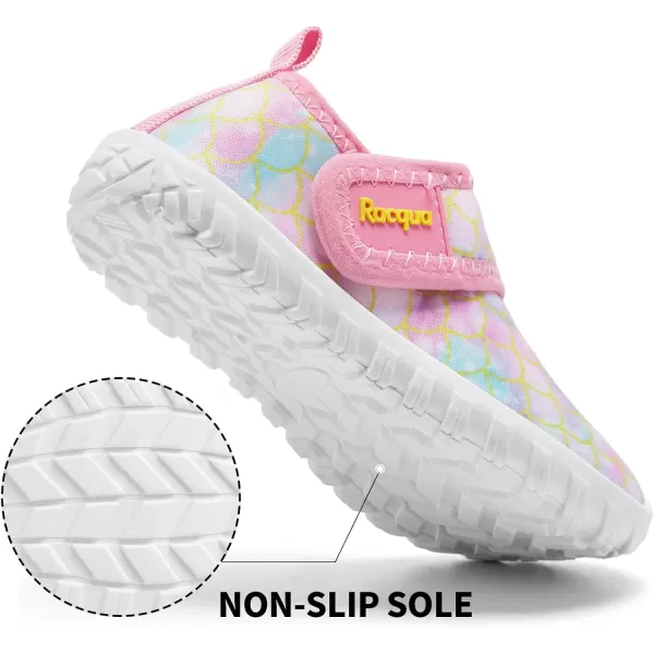Racqua Toddler Baby Water Shoes Barefoot Quick Dry Swim Sport Pool Aqua Shoes for Boys GirlsBabyToddlerMermaidPink