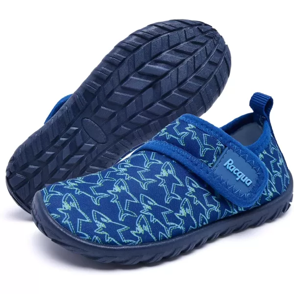Racqua Toddler Baby Water Shoes Barefoot Quick Dry Swim Sport Pool Aqua Shoes for Boys GirlsBabyToddlerSharkBlue