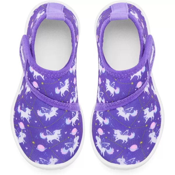 Racqua Toddler Baby Water Shoes Barefoot Quick Dry Swim Sport Pool Aqua Shoes for Boys GirlsBabyToddlerUnicornPurple