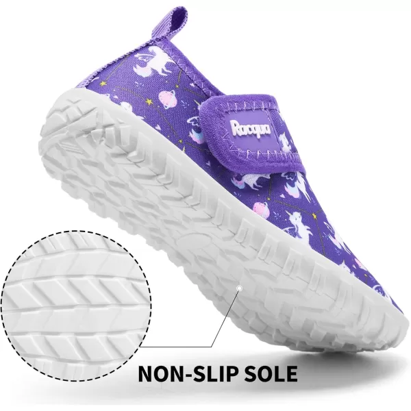 Racqua Toddler Baby Water Shoes Barefoot Quick Dry Swim Sport Pool Aqua Shoes for Boys GirlsBabyToddlerUnicornPurple