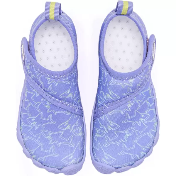 Racqua Toddler Boys Girls SlipOn Water Shoes Quick Dry Barefoot Aqua Shoes ToddlerLittle KidWzk167blue Shark