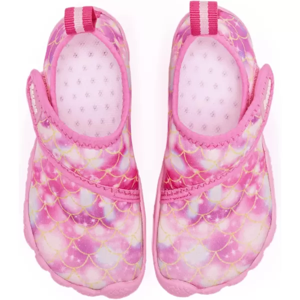 Racqua Toddler Boys Girls SlipOn Water Shoes Quick Dry Barefoot Aqua Shoes ToddlerLittle KidWzk167pink Mermaid