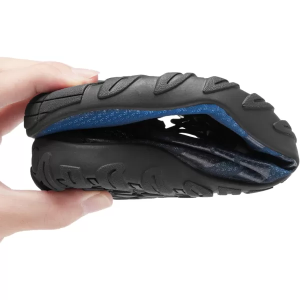 Racqua Water Shoes Men Women Quick Dry Gradient Colors Barefoot Aqua Athletic Sports Swim Surf Beach ShoesHd131mnavyBlack