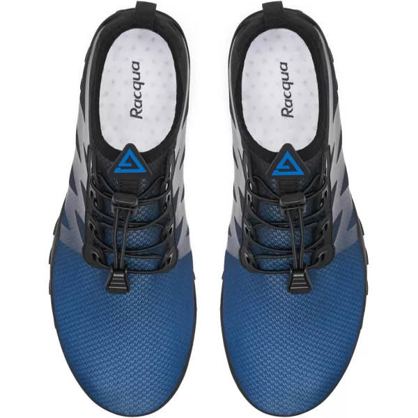 Racqua Water Shoes Men Women Quick Dry Gradient Colors Barefoot Aqua Athletic Sports Swim Surf Beach ShoesHd131mnavyBlack