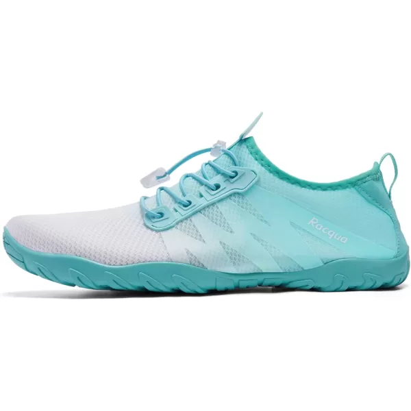 Racqua Water Shoes Men Women Quick Dry Gradient Colors Barefoot Aqua Athletic Sports Swim Surf Beach ShoesHd131mwhiteMint