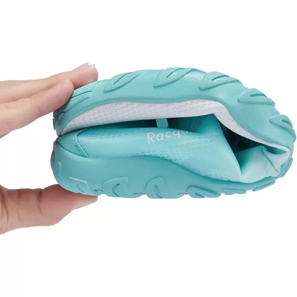 Racqua Water Shoes Men Women Quick Dry Gradient Colors Barefoot Aqua Athletic Sports Swim Surf Beach ShoesHd131mwhiteMint