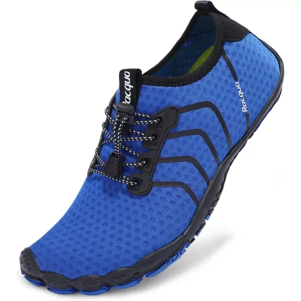 Racqua Water Shoes Quick Dry Barefoot Beach Aqua Sport Swim Surf Pool Hiking Diving Walking for Men WomenWz111blue
