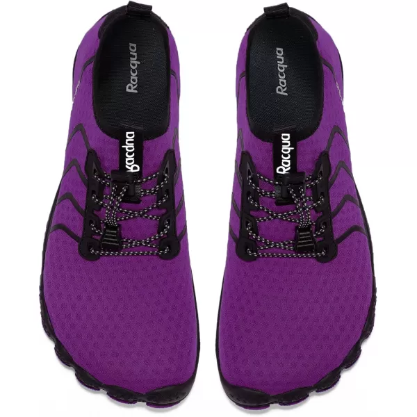 Racqua Water Shoes Quick Dry Barefoot Beach Aqua Sport Swim Surf Pool Hiking Diving Walking for Men WomenWz111purple